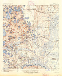 Interlachen Florida Historical topographic map, 1:62500 scale, 15 X 15 Minute, Year 1916