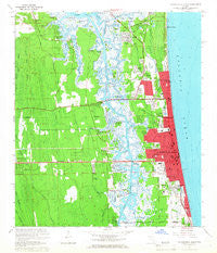Jacksonville Beach Florida Historical topographic map, 1:24000 scale, 7.5 X 7.5 Minute, Year 1964