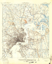Jacksonville Florida Historical topographic map, 1:62500 scale, 15 X 15 Minute, Year 1918
