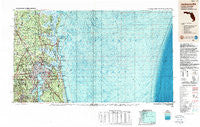 Jacksonville Florida Historical topographic map, 1:250000 scale, 1 X 2 Degree, Year 1988