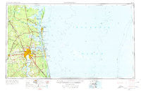 Jacksonville Florida Historical topographic map, 1:250000 scale, 1 X 2 Degree, Year 1957