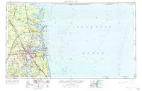 Jacksonville Florida Historical topographic map, 1:250000 scale, 1 X 2 Degree, Year 1957