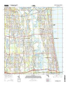 Jacksonville Beach Florida Current topographic map, 1:24000 scale, 7.5 X 7.5 Minute, Year 2015
