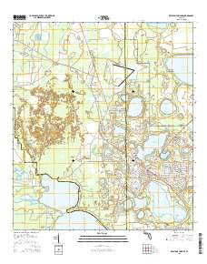 Keystone Heights Florida Current topographic map, 1:24000 scale, 7.5 X 7.5 Minute, Year 2015