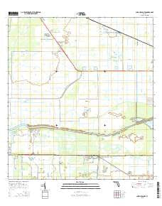 Lake Hicpochee Florida Current topographic map, 1:24000 scale, 7.5 X 7.5 Minute, Year 2015