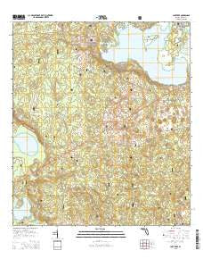 Lake Kerr Florida Current topographic map, 1:24000 scale, 7.5 X 7.5 Minute, Year 2015