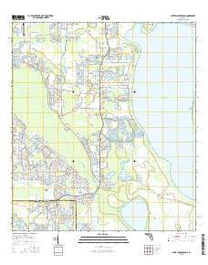 Lake Tohopekaliga Florida Current topographic map, 1:24000 scale, 7.5 X 7.5 Minute, Year 2015