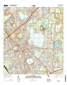 Lakeland Florida Current topographic map, 1:24000 scale, 7.5 X 7.5 Minute, Year 2015
