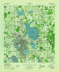 Lakeland Florida Historical topographic map, 1:31680 scale, 7.5 X 7.5 Minute, Year 1944