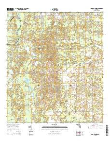 Manatee Springs Florida Current topographic map, 1:24000 scale, 7.5 X 7.5 Minute, Year 2015