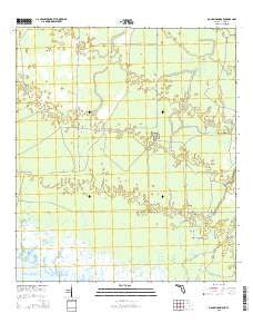 Manlin Hammock Florida Current topographic map, 1:24000 scale, 7.5 X 7.5 Minute, Year 2015