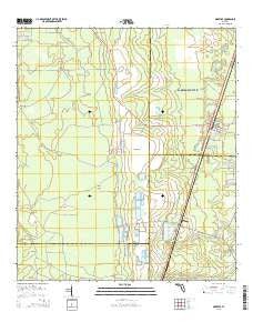 Maxville Florida Current topographic map, 1:24000 scale, 7.5 X 7.5 Minute, Year 2015