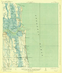 Mayport Florida Historical topographic map, 1:62500 scale, 15 X 15 Minute, Year 1918