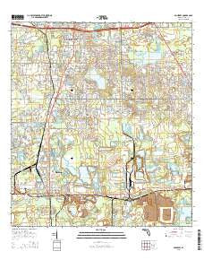 Mulberry Florida Current topographic map, 1:24000 scale, 7.5 X 7.5 Minute, Year 2015