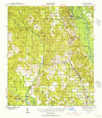 Muscogee Alabama Historical topographic map, 1:62500 scale, 15 X 15 Minute, Year 1941