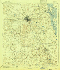 Ocala Florida Historical topographic map, 1:62500 scale, 15 X 15 Minute, Year 1895