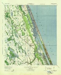 Ormond Florida Historical topographic map, 1:62500 scale, 15 X 15 Minute, Year 1944