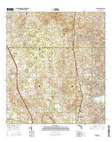 Oxford Florida Current topographic map, 1:24000 scale, 7.5 X 7.5 Minute, Year 2015