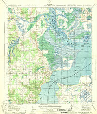 Perdido Bay North Alabama Historical topographic map, 1:25000 scale, 7.5 X 7.5 Minute, Year 1944