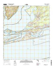 Perdido Bay Florida Current topographic map, 1:24000 scale, 7.5 X 7.5 Minute, Year 2015
