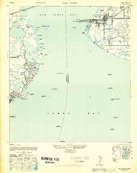Port Tampa Florida Historical topographic map, 1:24000 scale, 7.5 X 7.5 Minute, Year 1947