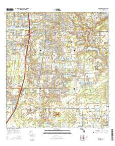 Riverview Florida Current topographic map, 1:24000 scale, 7.5 X 7.5 Minute, Year 2015