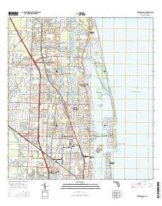 Riviera Beach Florida Current topographic map, 1:24000 scale, 7.5 X 7.5 Minute, Year 2015