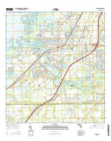 Ruskin Florida Current topographic map, 1:24000 scale, 7.5 X 7.5 Minute, Year 2015