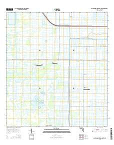 Saint Johns Marsh South Florida Current topographic map, 1:24000 scale, 7.5 X 7.5 Minute, Year 2015