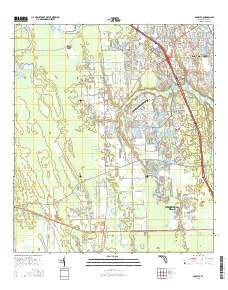 Samsula Florida Current topographic map, 1:24000 scale, 7.5 X 7.5 Minute, Year 2015