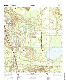 Seville Florida Current topographic map, 1:24000 scale, 7.5 X 7.5 Minute, Year 2015
