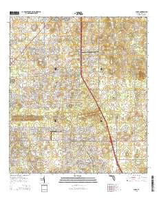 Shady Florida Current topographic map, 1:24000 scale, 7.5 X 7.5 Minute, Year 2015