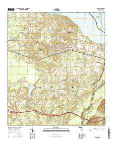 Sneads Florida Current topographic map, 1:24000 scale, 7.5 X 7.5 Minute, Year 2015