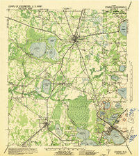 Starke Florida Historical topographic map, 1:62500 scale, 15 X 15 Minute, Year 1941
