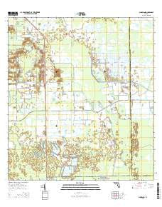 Sunniland Florida Current topographic map, 1:24000 scale, 7.5 X 7.5 Minute, Year 2015