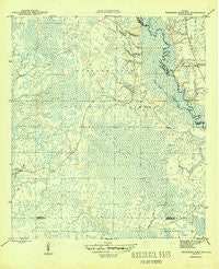 Thousand Yard Bay Florida Historical topographic map, 1:31680 scale, 7.5 X 7.5 Minute, Year 1945