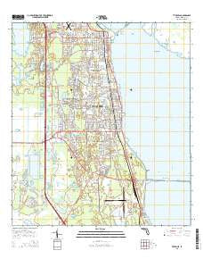 Titusville Florida Current topographic map, 1:24000 scale, 7.5 X 7.5 Minute, Year 2015
