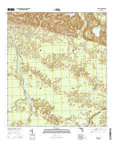 Wacissa Florida Current topographic map, 1:24000 scale, 7.5 X 7.5 Minute, Year 2015