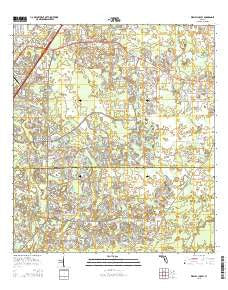 Wesley Chapel Florida Current topographic map, 1:24000 scale, 7.5 X 7.5 Minute, Year 2015