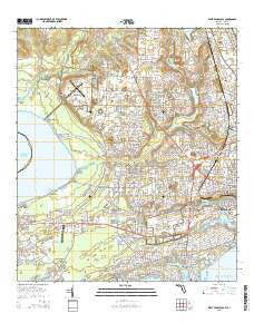West Pensacola Florida Current topographic map, 1:24000 scale, 7.5 X 7.5 Minute, Year 2015