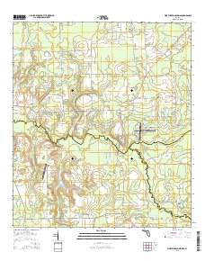 Worthington Springs Florida Current topographic map, 1:24000 scale, 7.5 X 7.5 Minute, Year 2015