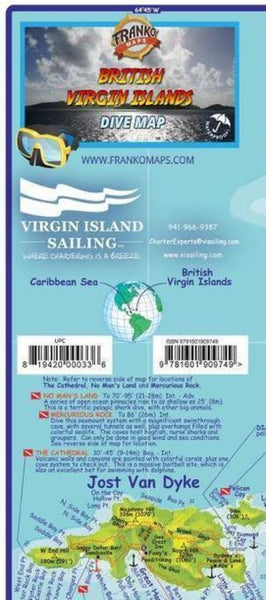Buy map Caribbean Map, British Virgin Islands, folded