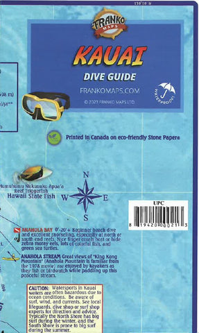 Buy map Frankos dive Kauai