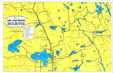 Buy map Orr Lake Region Flat Map
