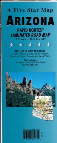 Buy map Arizona (Rapid Route) Laminated Map