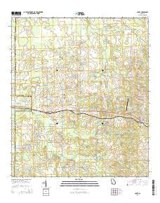 Acree Georgia Current topographic map, 1:24000 scale, 7.5 X 7.5 Minute, Year 2014