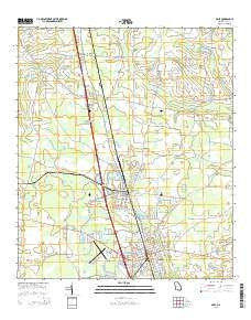 Adel Georgia Current topographic map, 1:24000 scale, 7.5 X 7.5 Minute, Year 2014
