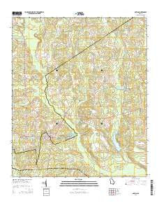 Adrian Georgia Current topographic map, 1:24000 scale, 7.5 X 7.5 Minute, Year 2014