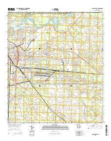 Albany East Georgia Current topographic map, 1:24000 scale, 7.5 X 7.5 Minute, Year 2014