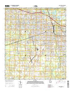 Albany West Georgia Current topographic map, 1:24000 scale, 7.5 X 7.5 Minute, Year 2014